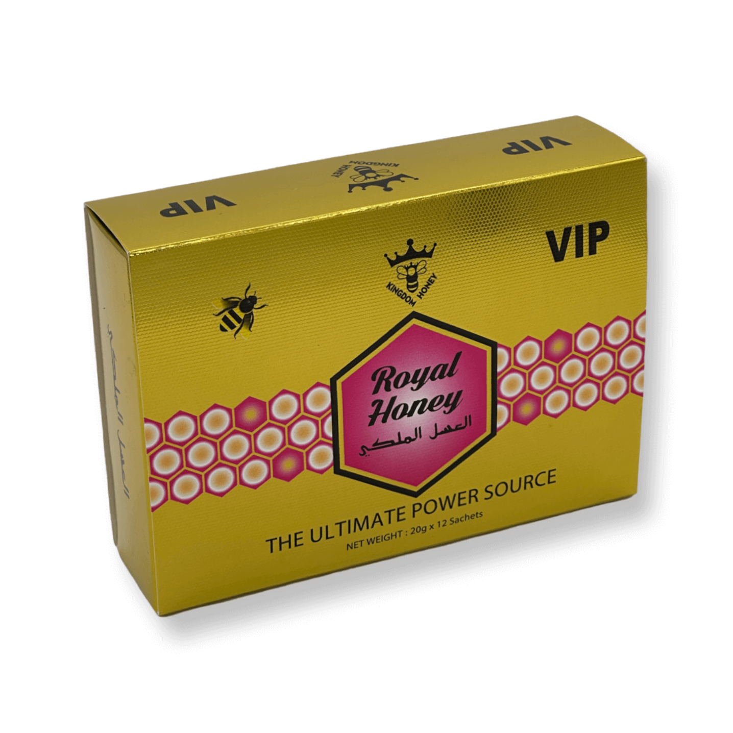 Royal Honey VIP β 12 Sachets for Energy, Performance & Vitality (20g Each)