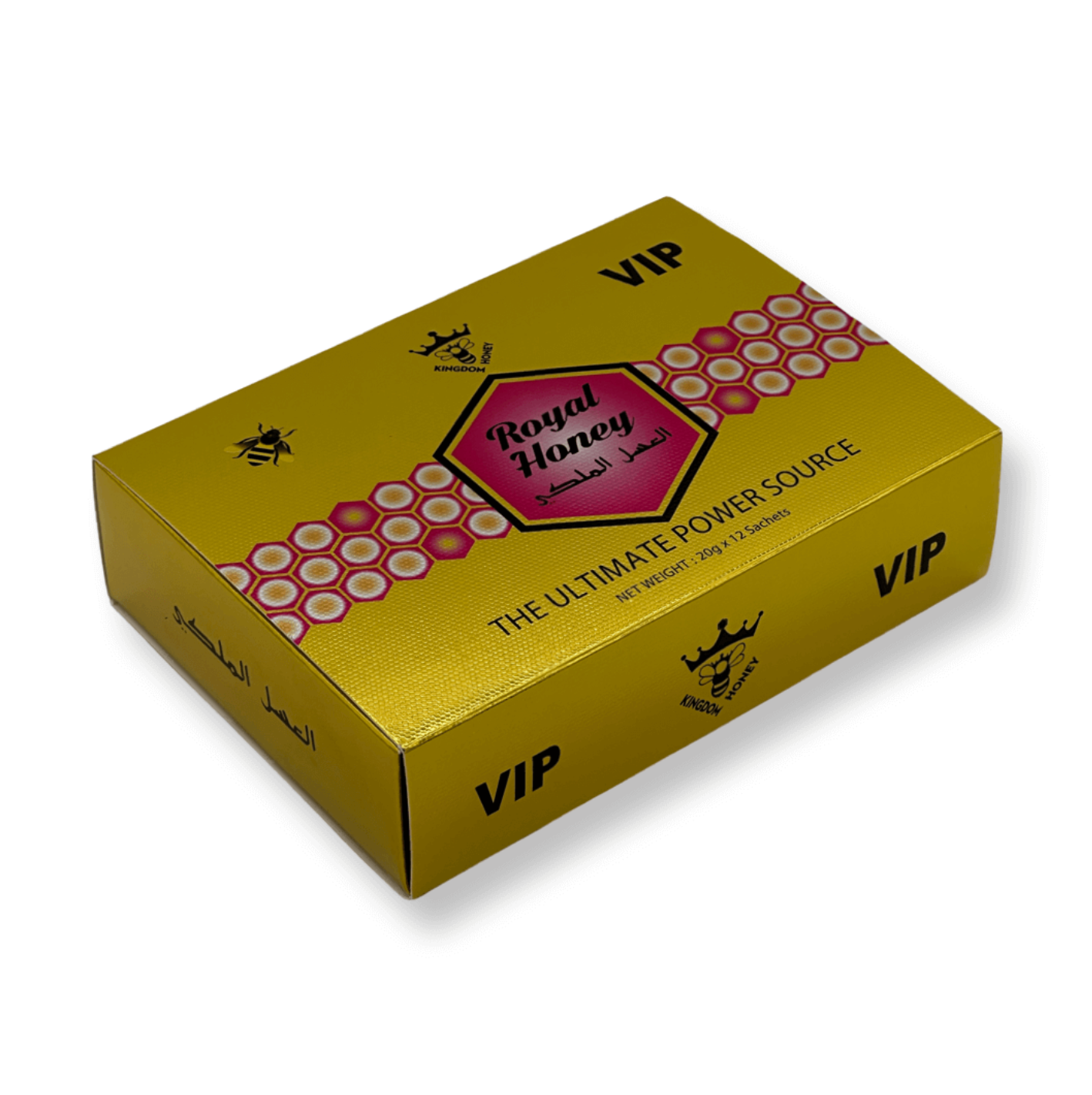 Royal Honey VIP – 12 Sachets for Energy, Performance & Vitality (20g Each)