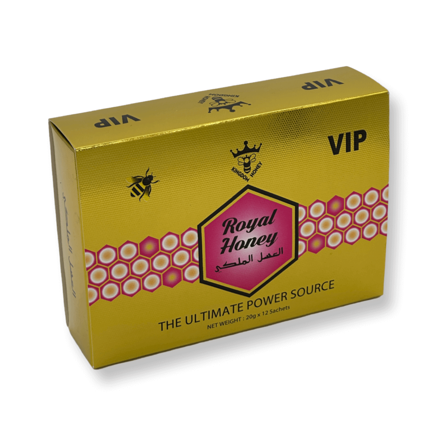 Royal Honey VIP – 12 Sachets for Energy, Performance & Vitality (20g Each)